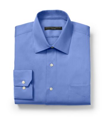 Geoffrey Beene® Men's Bluebird Solid Fitted Long Sleeve Dress Shirt