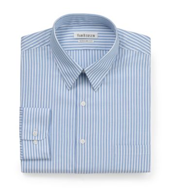 Van Heusen® Men's Blue Long Sleeve Regular Fit Dress Shirt