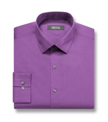 Kenneth Cole REACTION® Men's Bright Violet Long Sleeve Slim Fit Dress Shirt