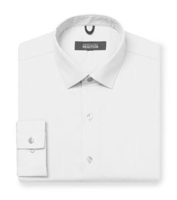 Kenneth Cole REACTION® Men's White Long Sleeve Regular Fit Dress Shirt