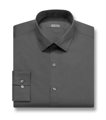 Kenneth Cole REACTION® Men's Charcoal Long Sleeve Slim Fit Dress Shirt