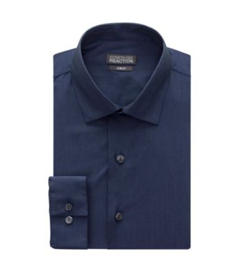 Kenneth Cole REACTION® Men's Indigo Long Sleeve Slim Fit Dress Shirt