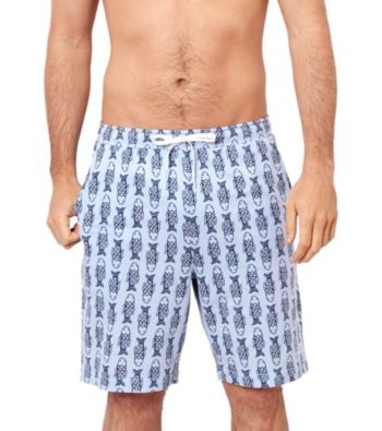 Nautica® Men's Crystal Bay Blue Toggle Fish Print Knit Pajama Short
