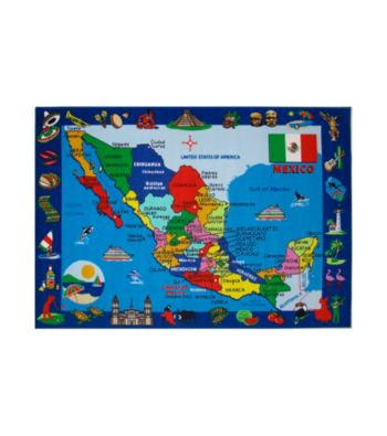 Fun Rugs® Fun Time® Map of Mexico Rug