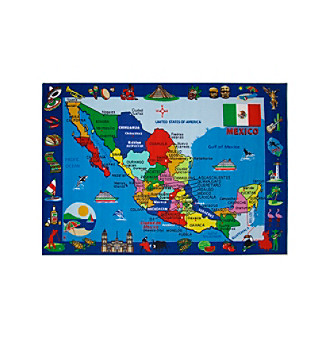 Fun Rugs&reg; Fun Time&reg; Map of Mexico Rug