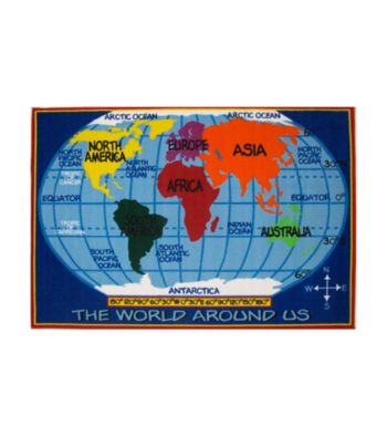 Fun Rugs® Fun Time® World Map Rug