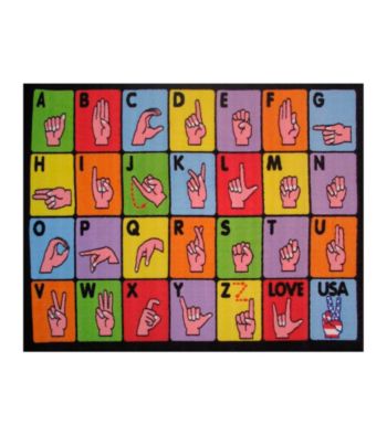 Fun Rugs® Fun Time® Sign Language Rug