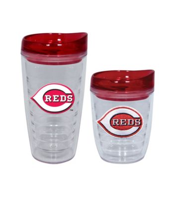 TNT Media Group Cincinnati Reds Slimline Tumbler with Color Lid