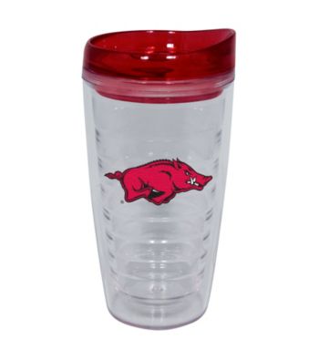 TNT Media Group Arkansas Razorbacks 16oz Slimline Tumbler with Color Lid