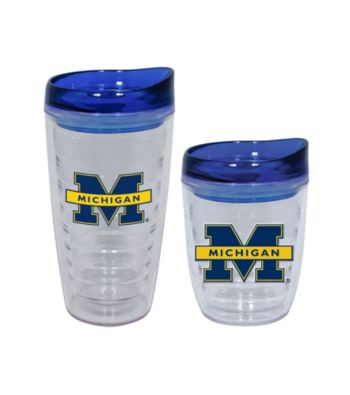 TNT Media Group Michigan Wolverines Slimline Tumbler with Color Lid