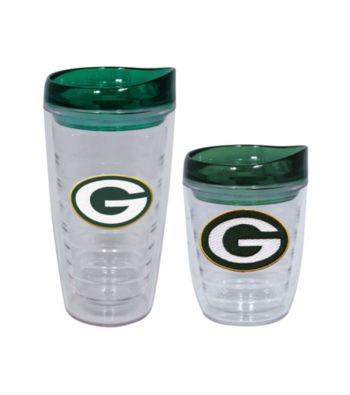 TNT Media Group Green Bay Packers Slimline Tumbler with Color Lid