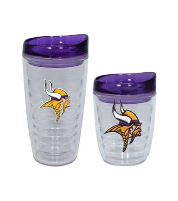 TNT Media Group Minnesota Vikings Slimline Tumbler with Color Lid