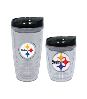 TNT Media Group Pittsburgh Steelers Slimline Tumbler with Color Lid