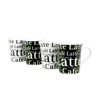 Waechtersbach Konitz Cafe Latte Writing Set of 4 Mugs