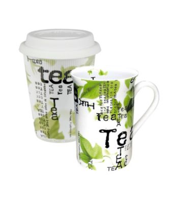 Waechtersbach Konitz Tea Collage Set of 2 Mugs
