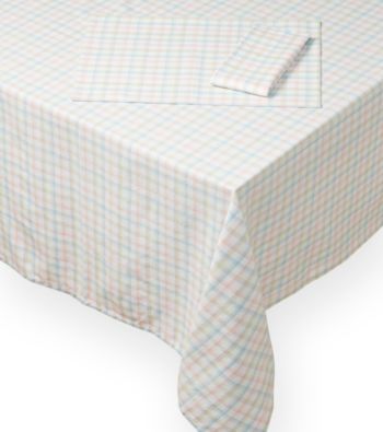 LivingQuarters Spring Check Table Linens