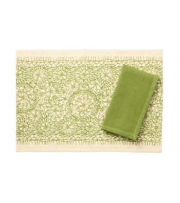 LivingQuarters Lace Flower Table Linens