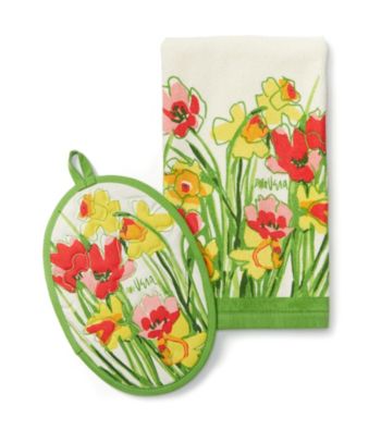 Vera Daffodils Pot Holder or Kitchen Towel