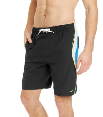 Nike® Men's Cyber Blue Revolve Colorblock Swim Shorts