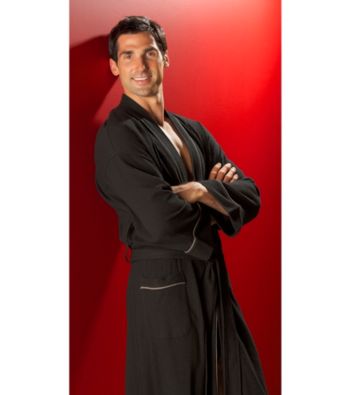 Majestic Men's Big & Tall Waffle Knit Kimono Robe