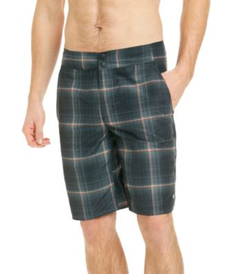 Columbia Men's Black Laser Plaid Waterton Shorts