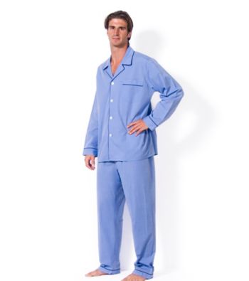 Majestic Men's Big & Tall Blue 'Easy Care' Pajama Set