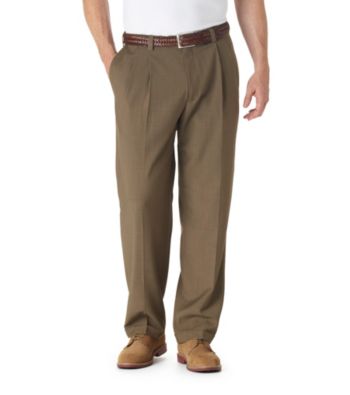 Haggar® Men's Big & Tall Khaki Classic Fit Pleated Repreve Pant