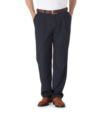 Haggar® Men's Big & Tall Navy Classic Fit Pleated Repreve Pant