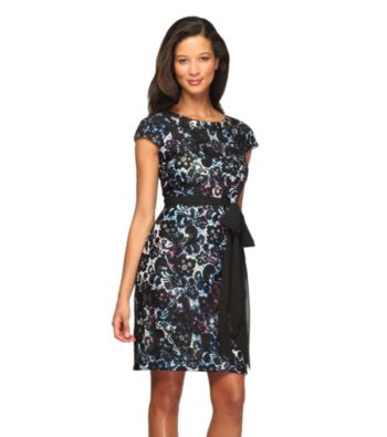 Alex Evenings® Lace Overlay Tie-Waist Dress