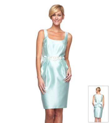 Alex Evenings® Taffeta Rhinestone Belted Dress