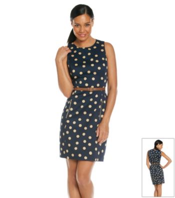 Anne Klein® Dot Zipper Sheath
