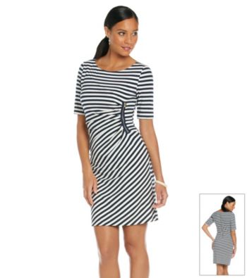 Tahari by Arthur S. Levine® Stripe Side Zipper Dress
