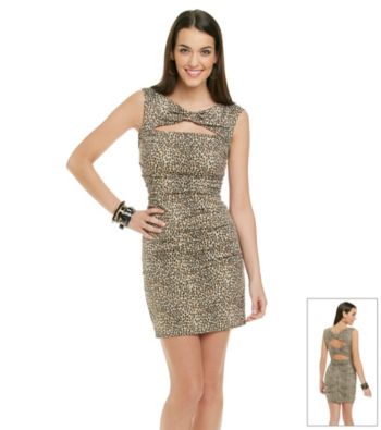 Betsey Johnson® Animal Print Ruched Dress