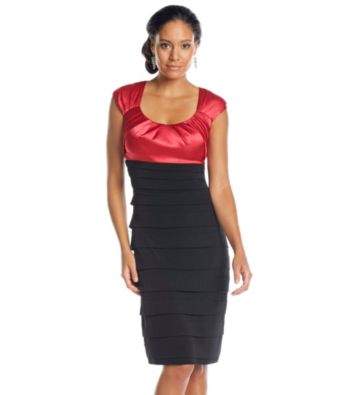 Sangria® Satin Pleat Shutter Dress
