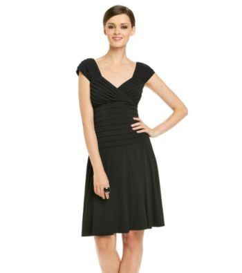 London Times® Petites' Shutter Knit Dress