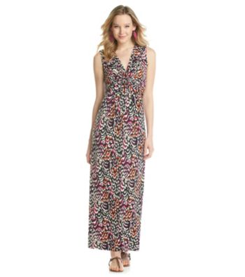 NY Collection Print Knit Maxi Dress