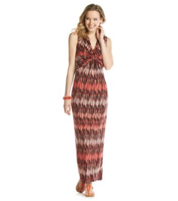 NY Collection Print Knit Maxi Dress