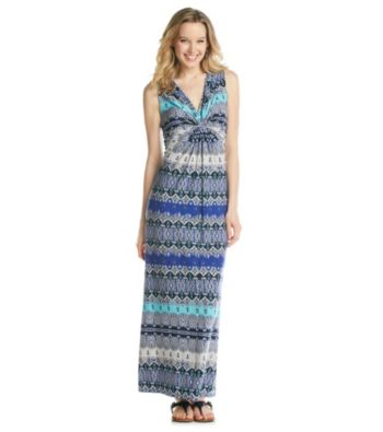 NY Collection Print Knit Maxi Dress