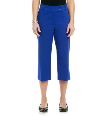 Briggs New York® Traditional Waistband Solid Crop Pant