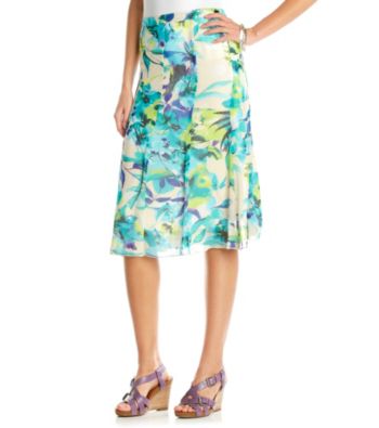 Notations® Pull On Floral Skirt
