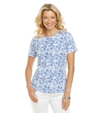 Studio Works® Short Sleeve Mosaic Printed Crewneck Tee