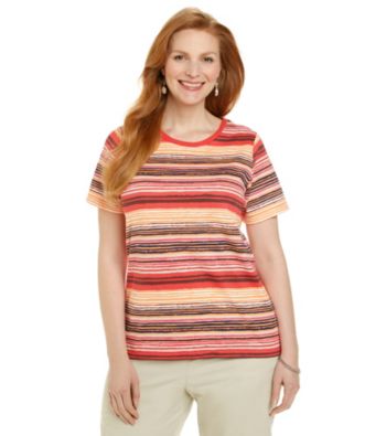 Studio Works® Plus Size Short Sleeve Printed Crewneck Tee
