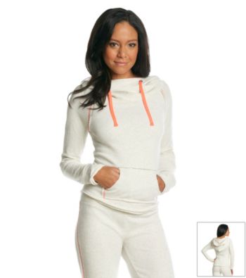 Marc New York Andrew Marc® Performance Hooded Funnelneck French Terry Sweatshirt