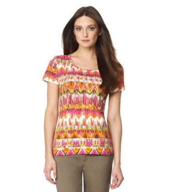 Jones New York Sport® Printed Scoopneck Tee