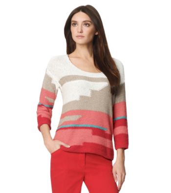 Jones New York Sport® Scoopneck Intarsia Sweater