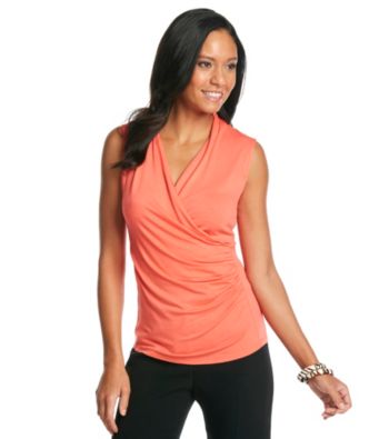 Fever™ Floral Lace Print Sleeveless Surplice V-Neck Top