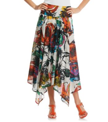 Chelsea & Theodore® Artistic Floral Printed Skirt
