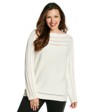 Jones New York Signature® Plus Size Boatneck Sweater
