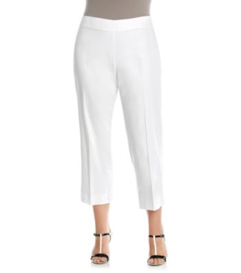 Jones New York Signature® Plus Size Sateen Side-Zip Slim Capri