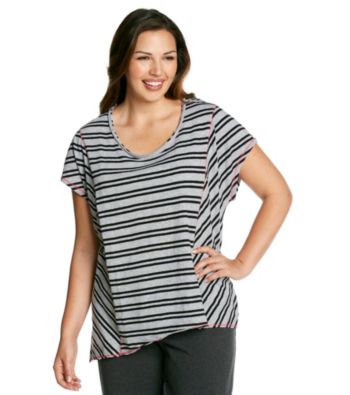 Calvin Klein Performance Plus Size Highway Stripe Boxy Tee